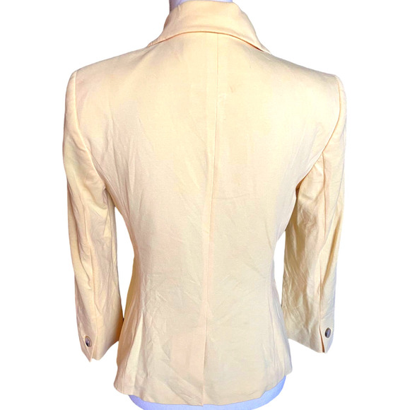 OBR Womens Classic Fit Single Button Blazer Jacket Long Sleeve Size S Yellow - Picture 2 of 11